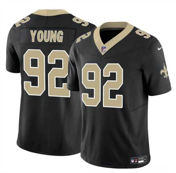 Men & Women & Youth New Orleans Saints #92 Chase Young Black 2023 F.U.S.E. Vapor Limited Stitched Jersey